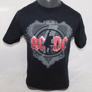 2008 - 2009 AC/DC Band BLACK ICE Tour Concert Shirt Mens M Black 2 Sided Graphic